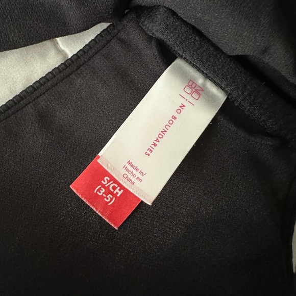 Ribbed Black Swim Bikini Top Front Tie No Boundaries Women’s Small (3-5) - Picture 4 of 4